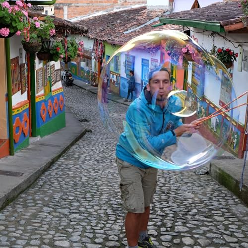 Thumbnail 8 de Bubble Brothers Riesenseifenblasen-Set 3 Stäbe aus Bucheholz, 50 cm – Eco Seifenblasen-Stäbe für Kindergeburtstage