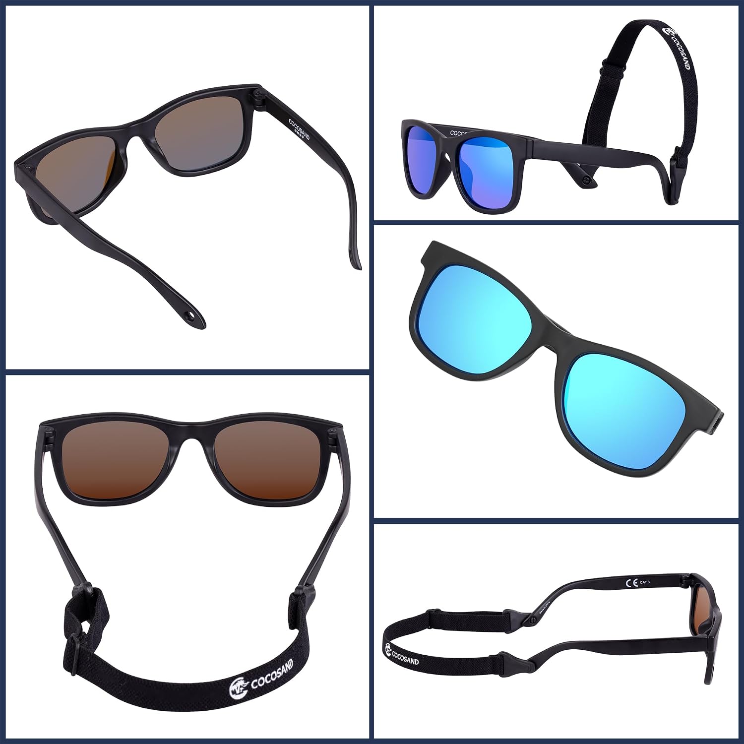 Thumbnail 5 de COCOSAND Flexible Polarized Baby Sunglasses with Strap