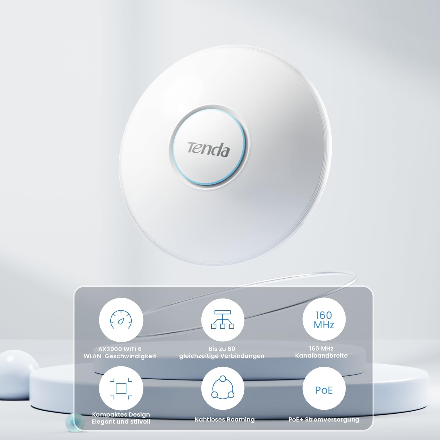 Thumbnail 1 de Tenda i27 AX3000 WiFi 6 Access Point – kabellose Leistung für Büro, Hospitality und Zuhause