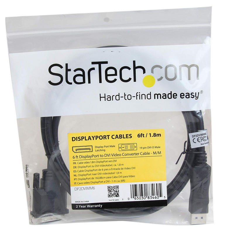 Thumbnail 2 de Startech Cable Adaptador DisplayPort a DVI-D 1,8 m