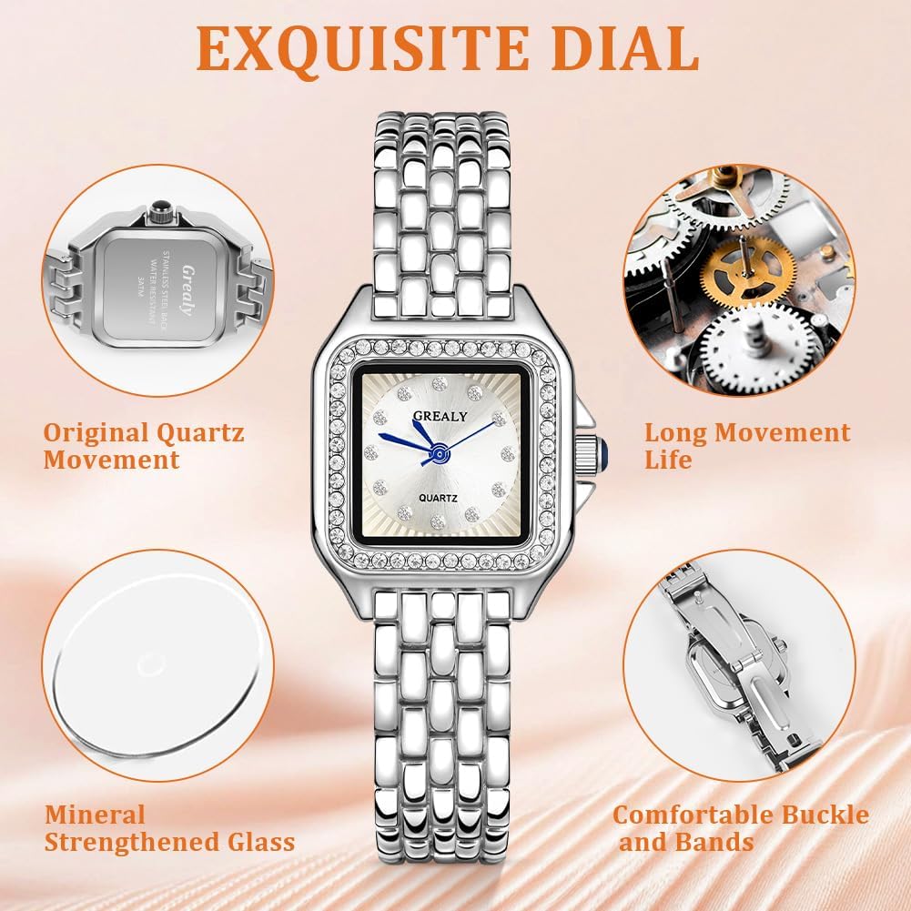 Detalle de AOOSU Orologio Donna Quadrato 2,5 cm