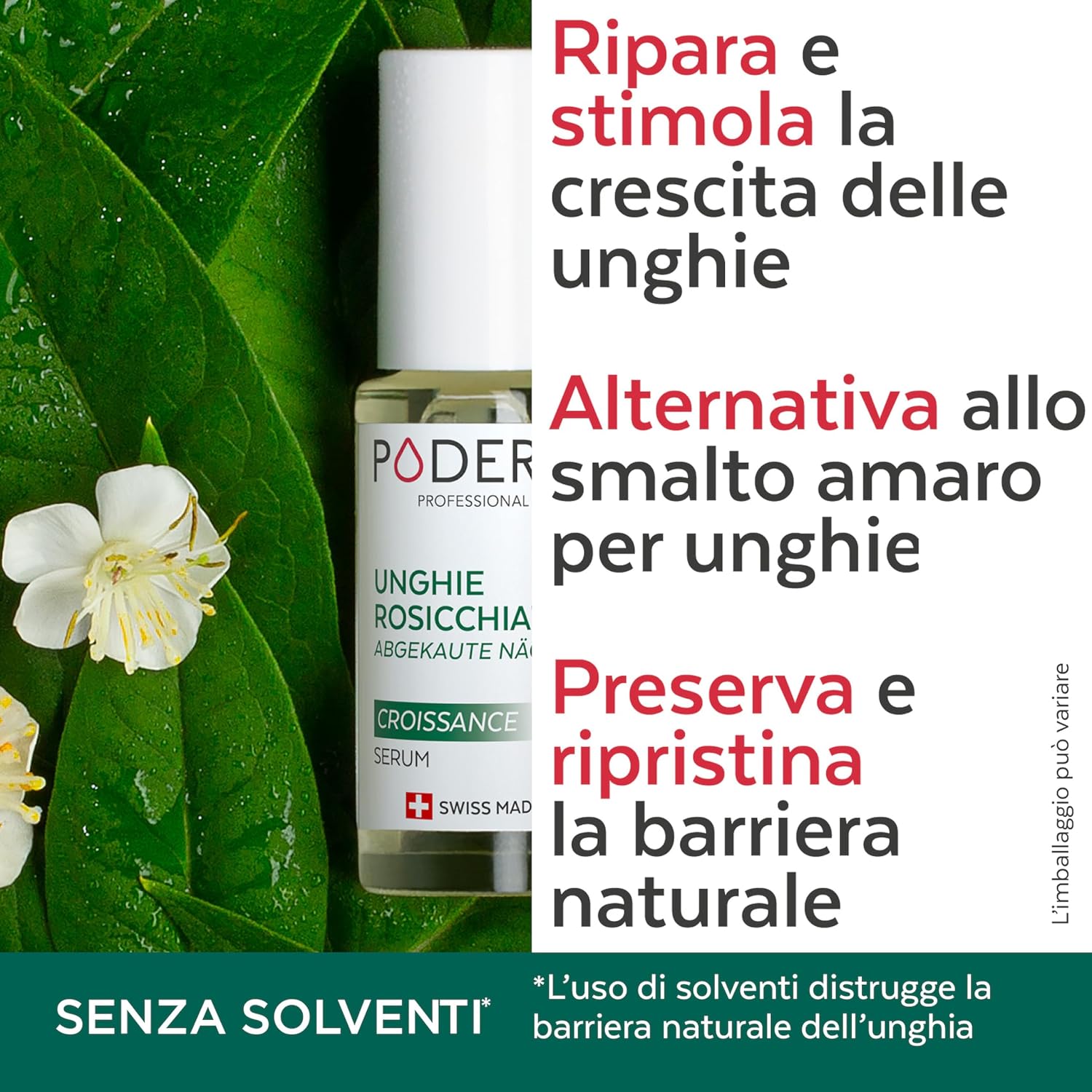 Detalle de PODERM STOP UNGHIE MANGIATE – Siero riparatore 100% naturale per raggiungere unghie sane in 3 settimane