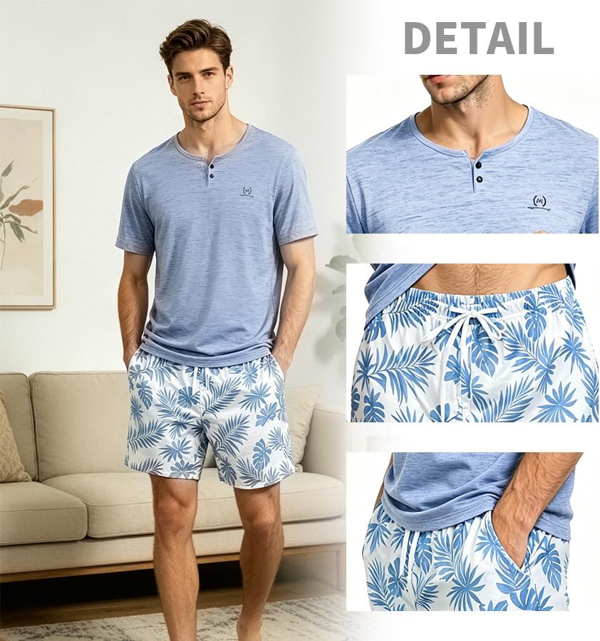 Thumbnail 4 de Zefortex Men's Pajama Lounge Set, 2-Piece