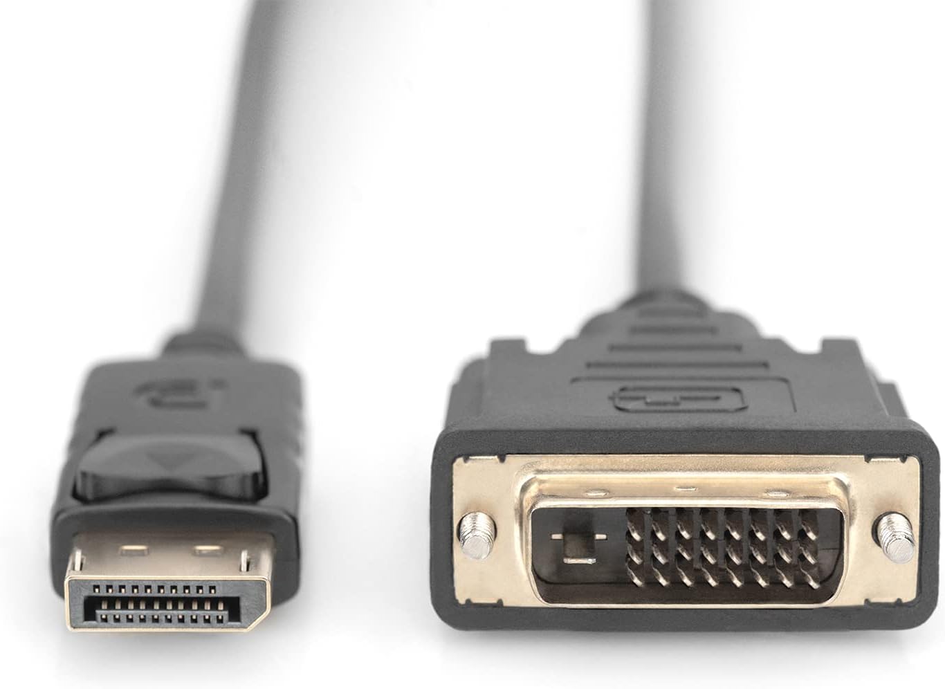 Detalle 2 de DIGITUS DisplayPort zu DVI-D Adapterkabel (DP - DVI-D, 24+1), 3,0 m, Verriegelung, Full HD 1080p/60Hz