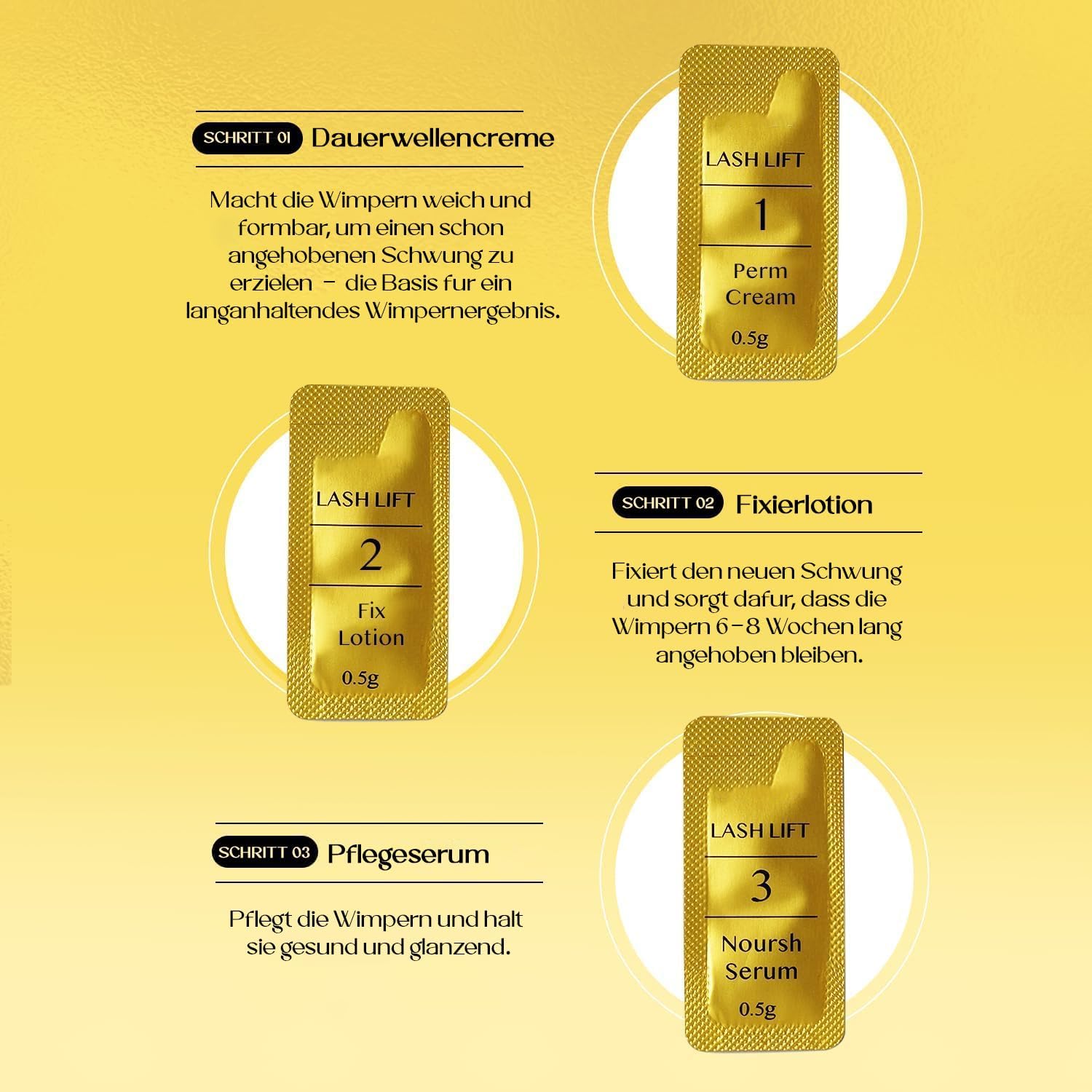 Detalle de AYASAL Wimpernlifting Set – Koreanische Formel, Thio-frei, Für Zuhause