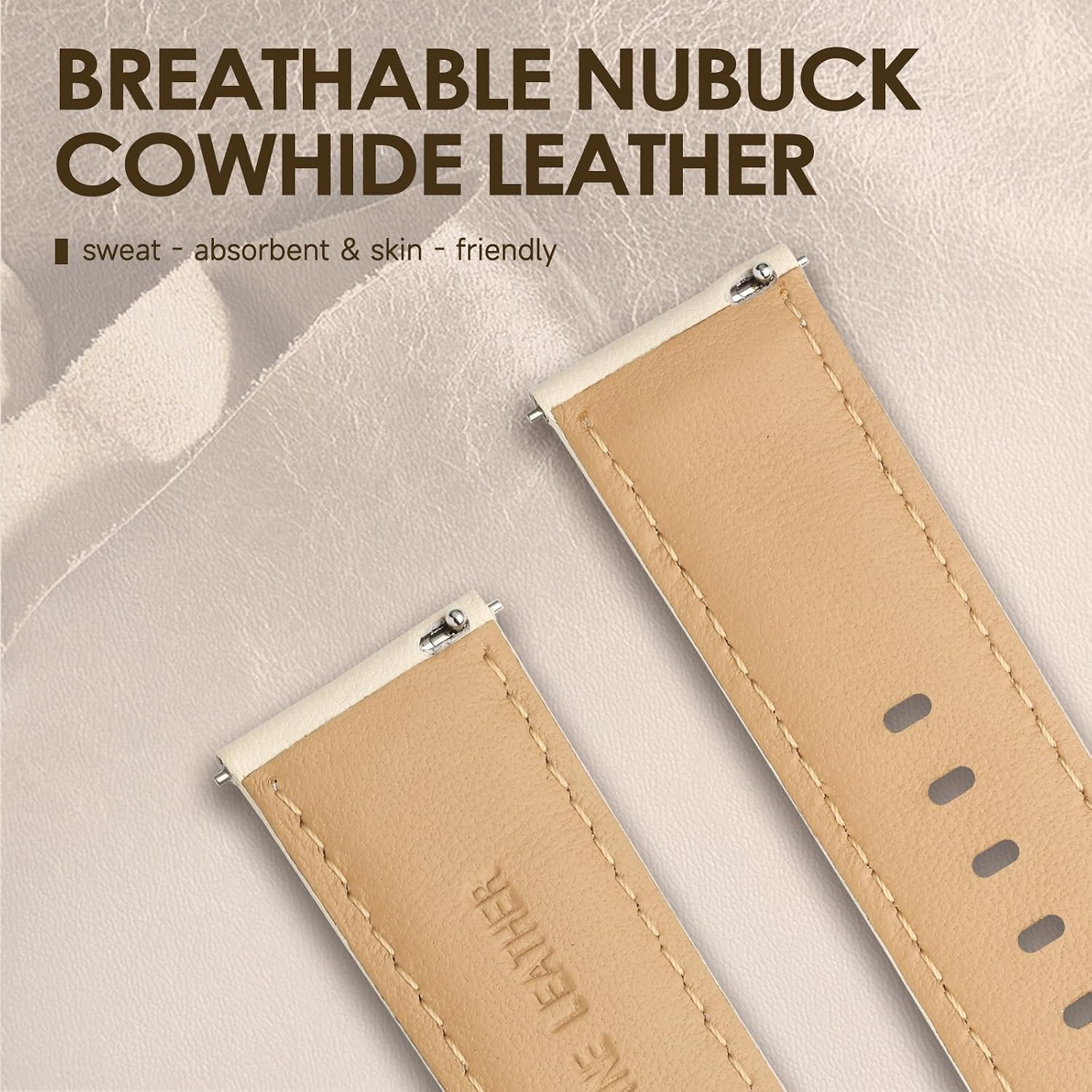 Thumbnail 4 de 22 mm Tuocal Lederarmband für Smartwatches