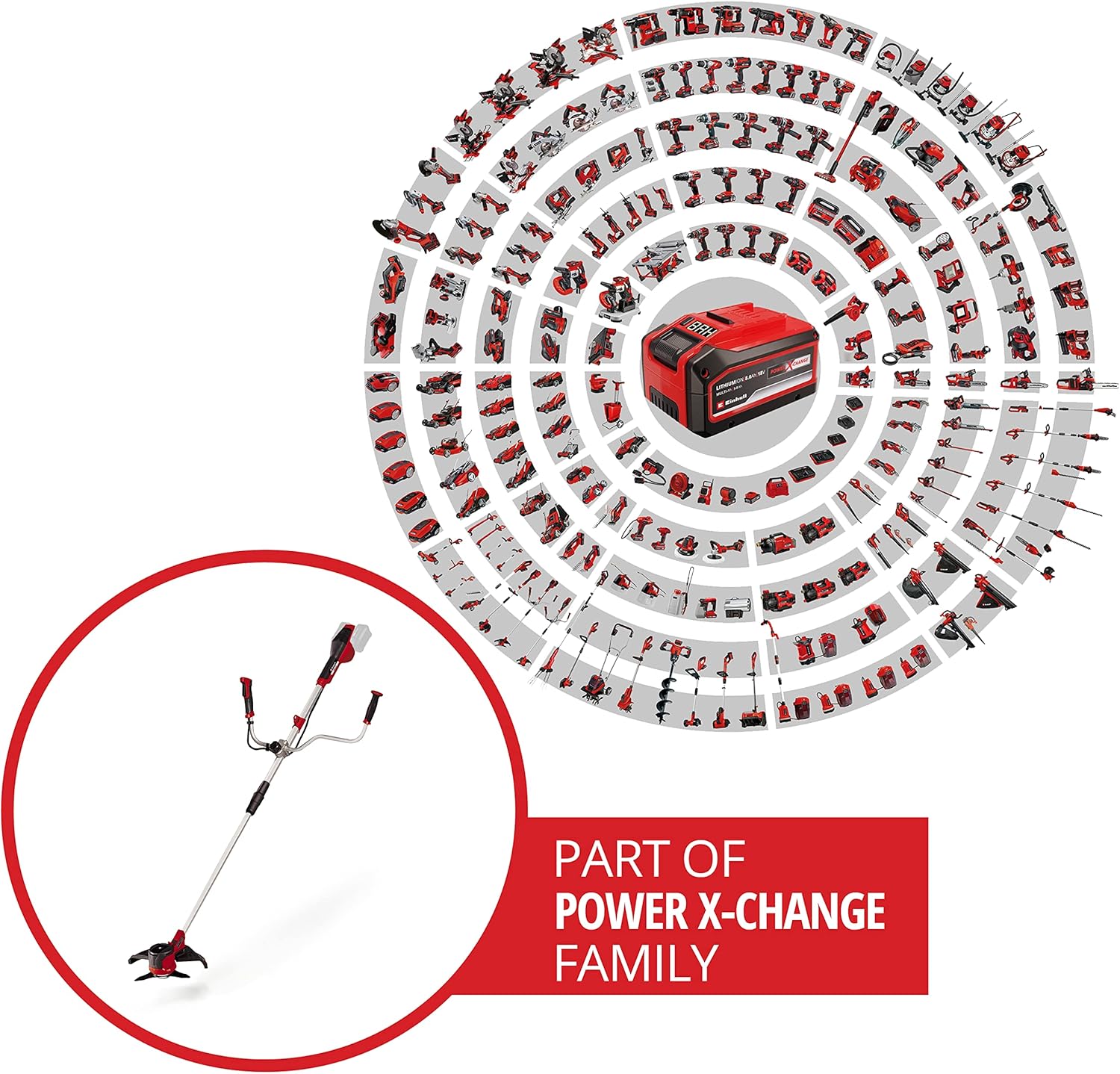 Thumbnail 1 de Einhell Agillo cordless brush cutter 36V Power X-Change (AGILLO 36/255) – solo tool, with metal blades