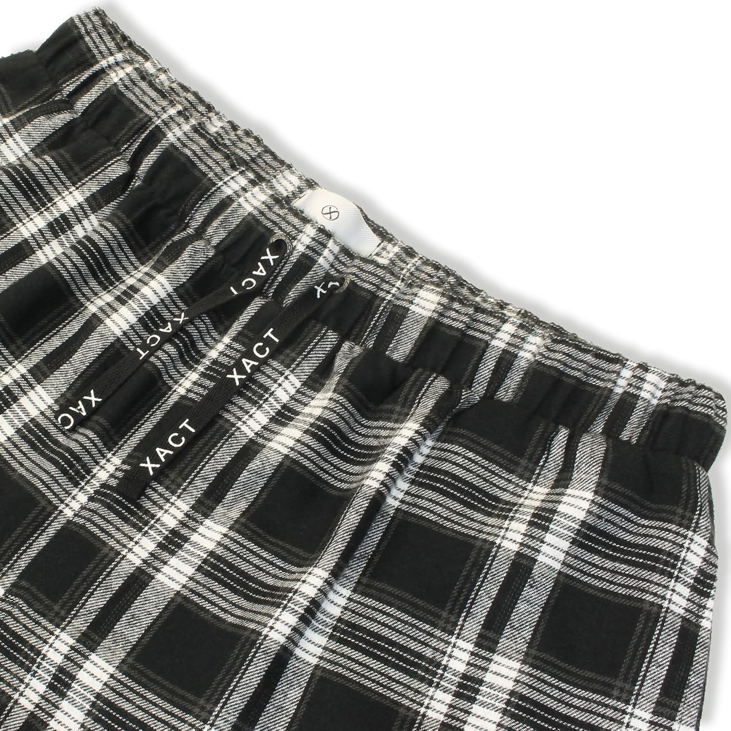 Detalle 2 de Xact Mens Soft Flannel Check Long Pyjama Bottoms / Lounge Pants – Regular Fit