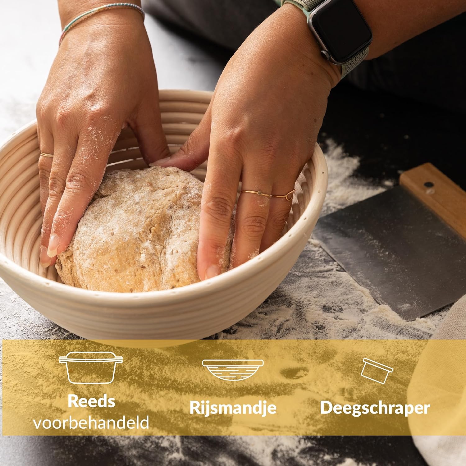 Detalle de Chefarone CHEF000054 gietijzeren braadpan 26 cm, 4,6 liter, voor brood en inductie