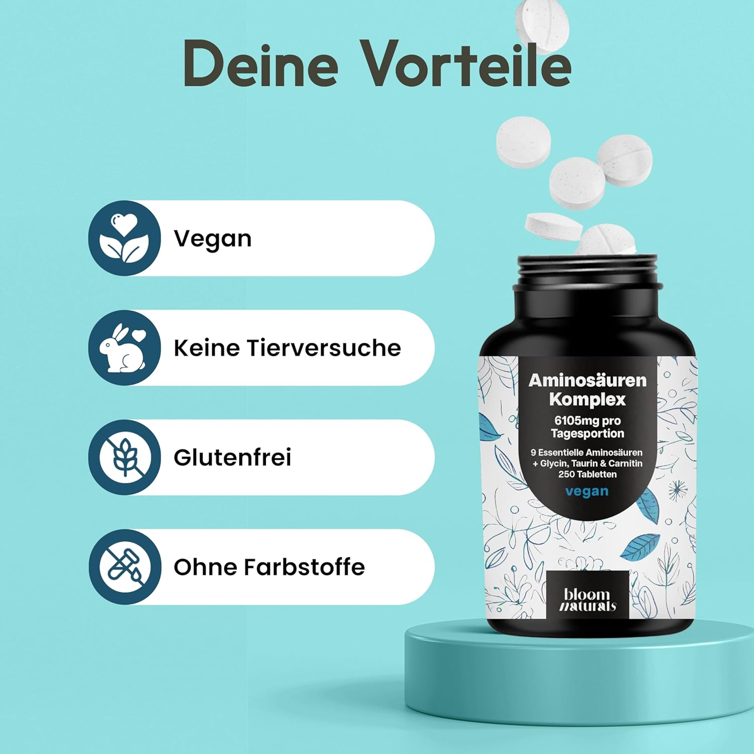 Thumbnail 3 de Aminosäuren Komplex 6105 mg Tabletten