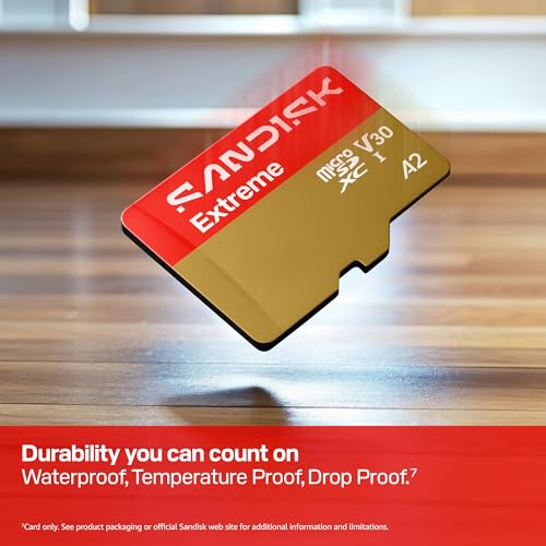 Detalle de SanDisk Extreme Carte microSDHC UHS-I + SD Adapter, 256 Go