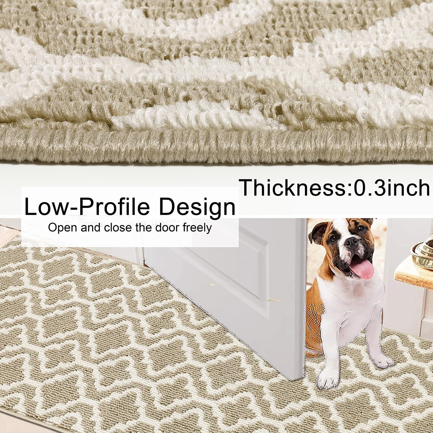 Detalle de SHACOS Zerbino Lavabile per Interni 50 x 80 cm: assorbente, antiscivolo e facile da pulire