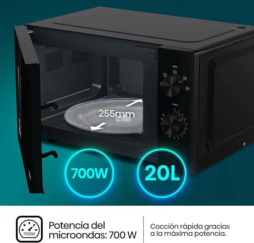 Thumbnail 6 de Hisense H20MOBP1 microondas 20 L 700 W