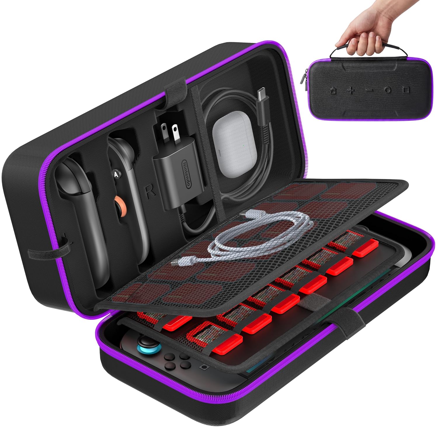 OIVO Carrying Case for 2025 Nintendo Switch (Switch 2) – Purple