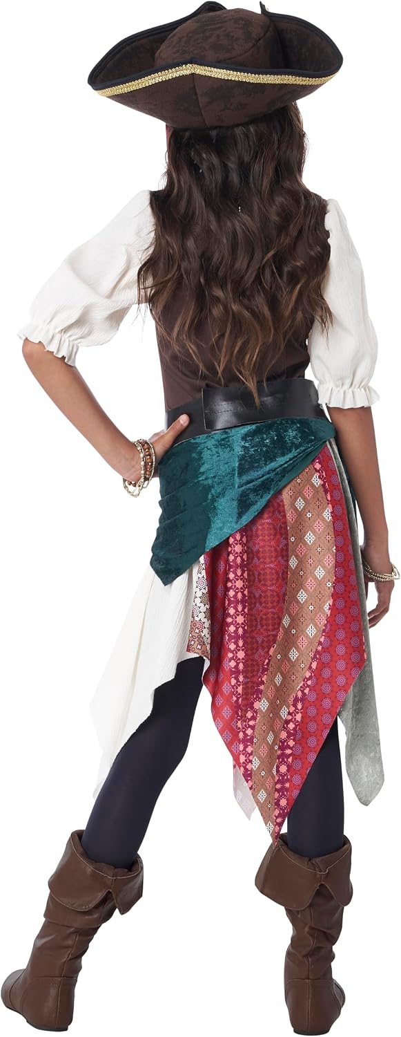 Detalle de California Costumes 3022-040 Boho Pirate Child Costume with Multicolor Skirt