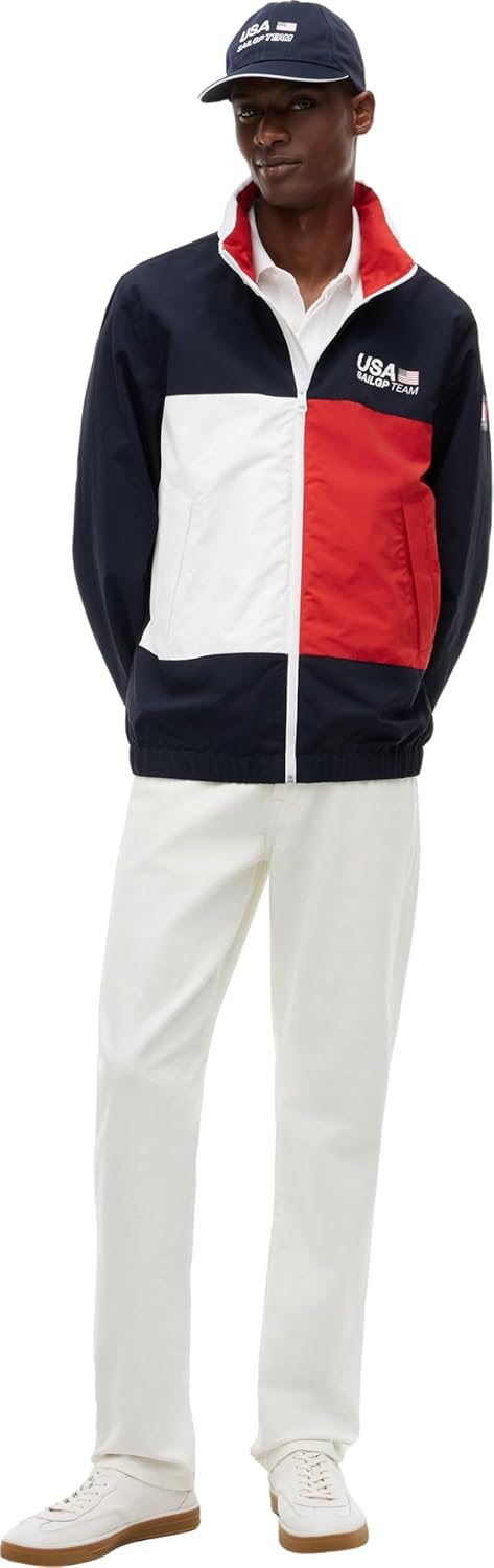 Thumbnail 3 de Tommy Hilfiger Homme Veste coupe-vent US SailGP Regatta avec col droit – Bleu Desert Sky/White, XL
