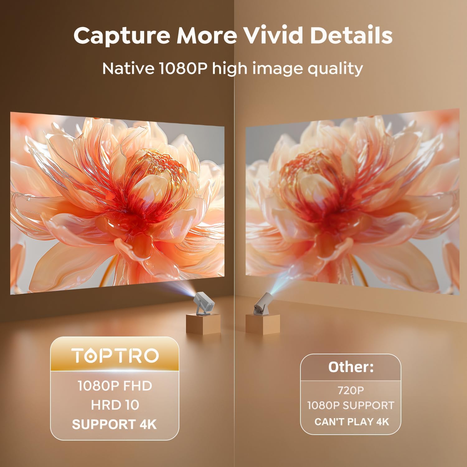 Thumbnail 6 de TOPTRO TP1 4K Smart Projector 800 ANSI