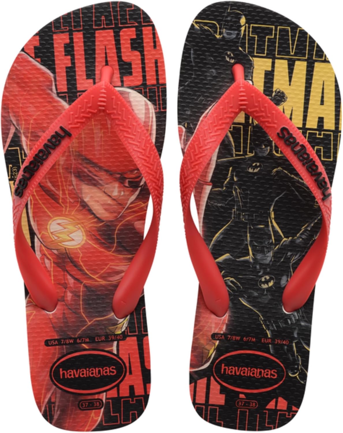 Detalle de Havaianas Top Heróis DC Mixte – Tongs pour garçons et hommes, style comics et confort durable