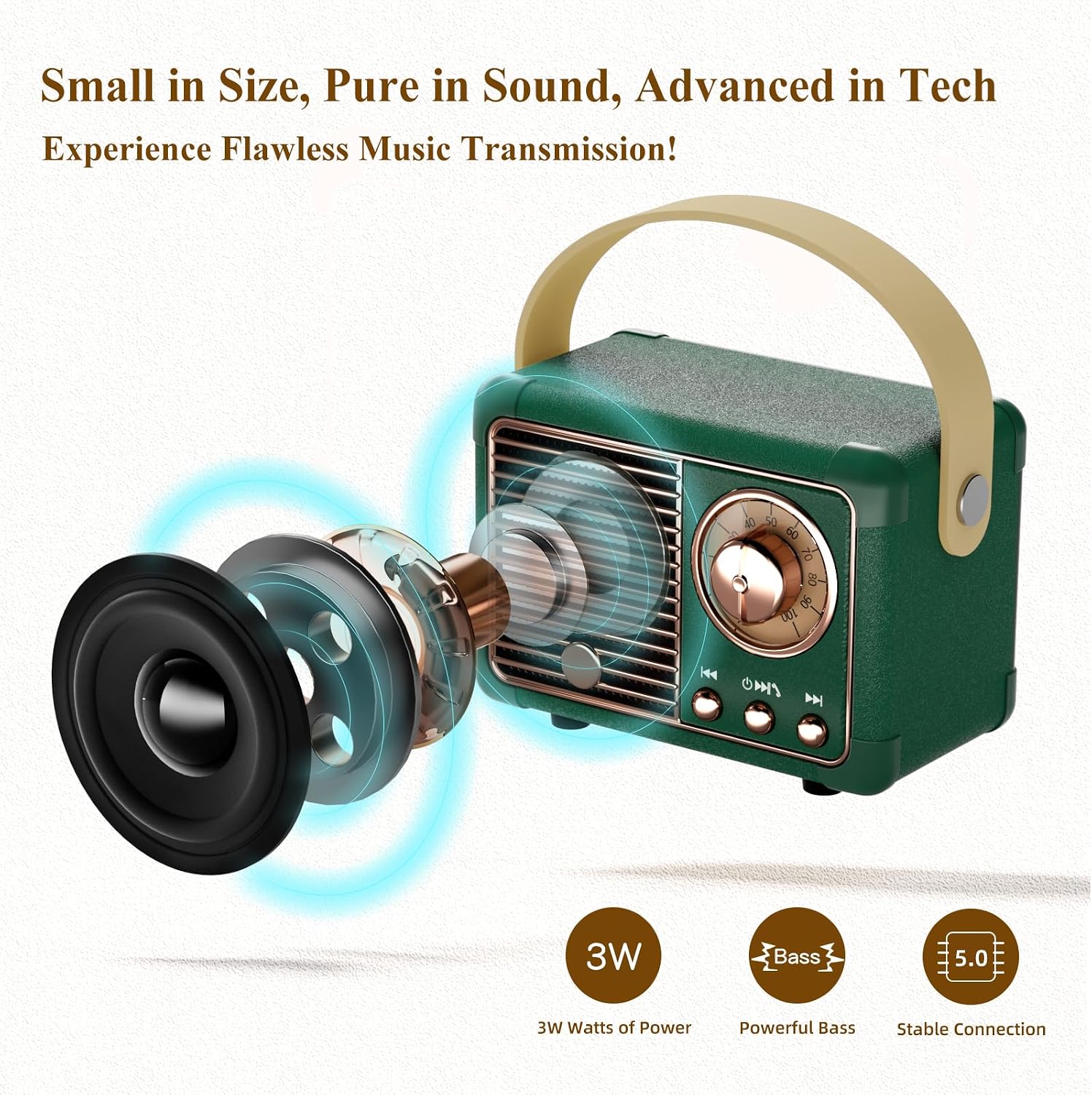 Thumbnail 4 de Caulikine Mini Bluetooth Lautsprecher Grün