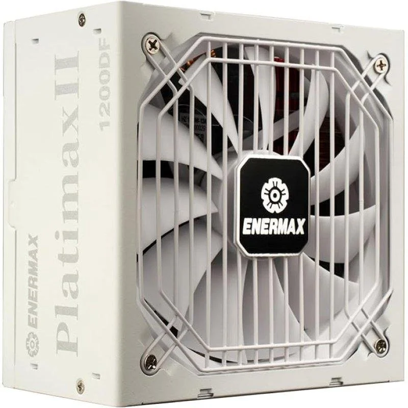 Detalle de Enermax PlatimaxII 1200W: fuente modular ATX 3.1 con 80+ Platinum y refrigeración semipasiva