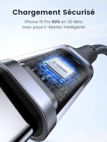 Thumbnail 2 de UGREEN Zapix Lot de 2 Câble USB C PD 100W 5A 20V Charge Rapide (2M)