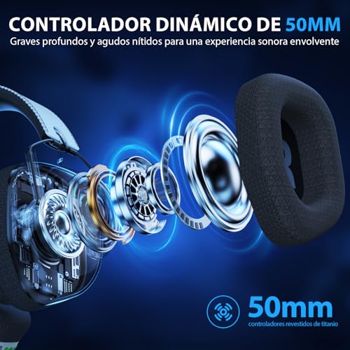 Thumbnail 2 de Vakedy Cascos Gaming Inalámbricos 2,4 GHz 🎧