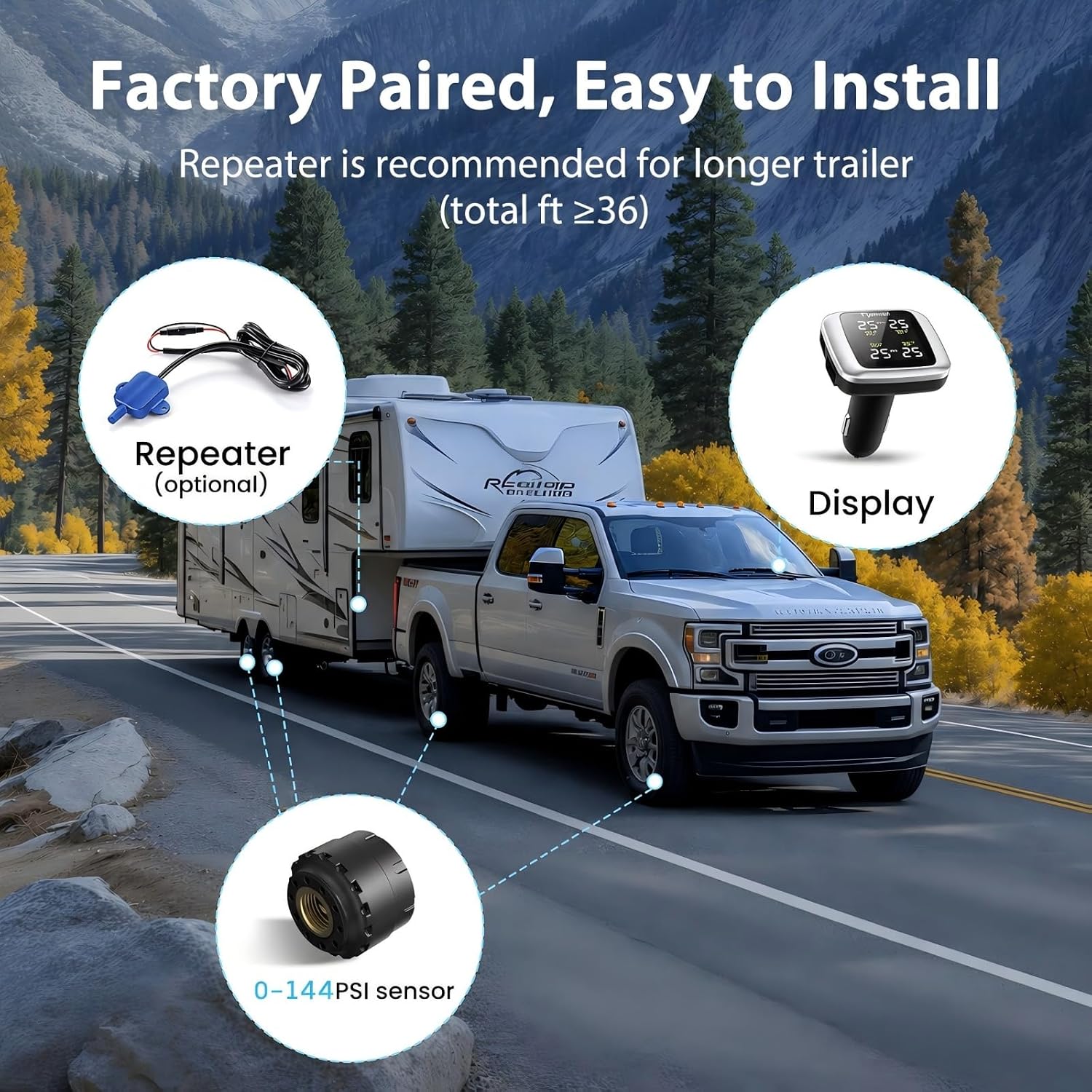 Thumbnail 3 de Tymate TM7 TPMS with 4 External Sensors