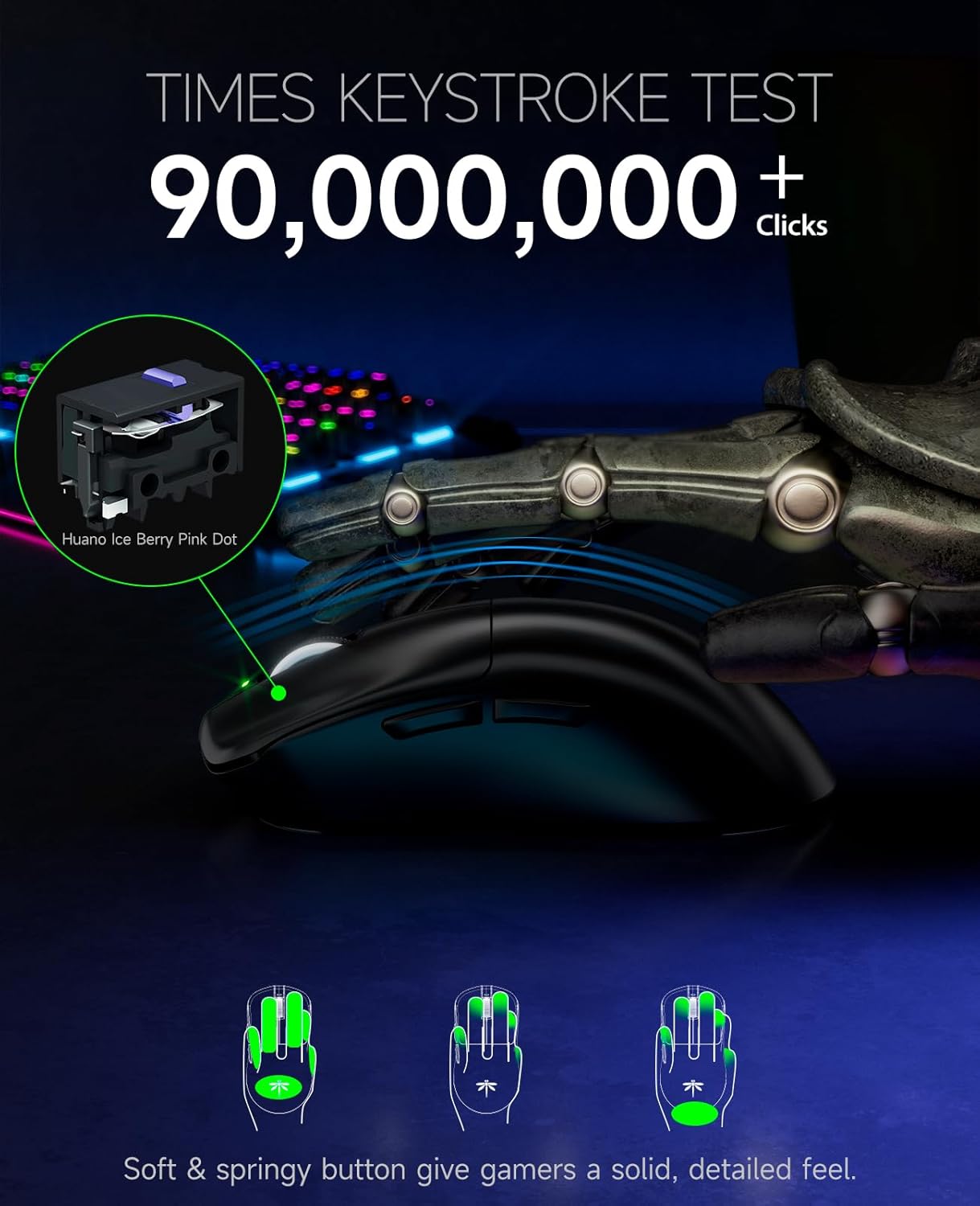 Thumbnail 4 de VGN Dragonfly F1 MOBA Wireless Gaming Mouse (PAW3395, 26K DPI, 55g) — Anti-Slip Grip, Dual-Mode 2.4GHz + USB-C