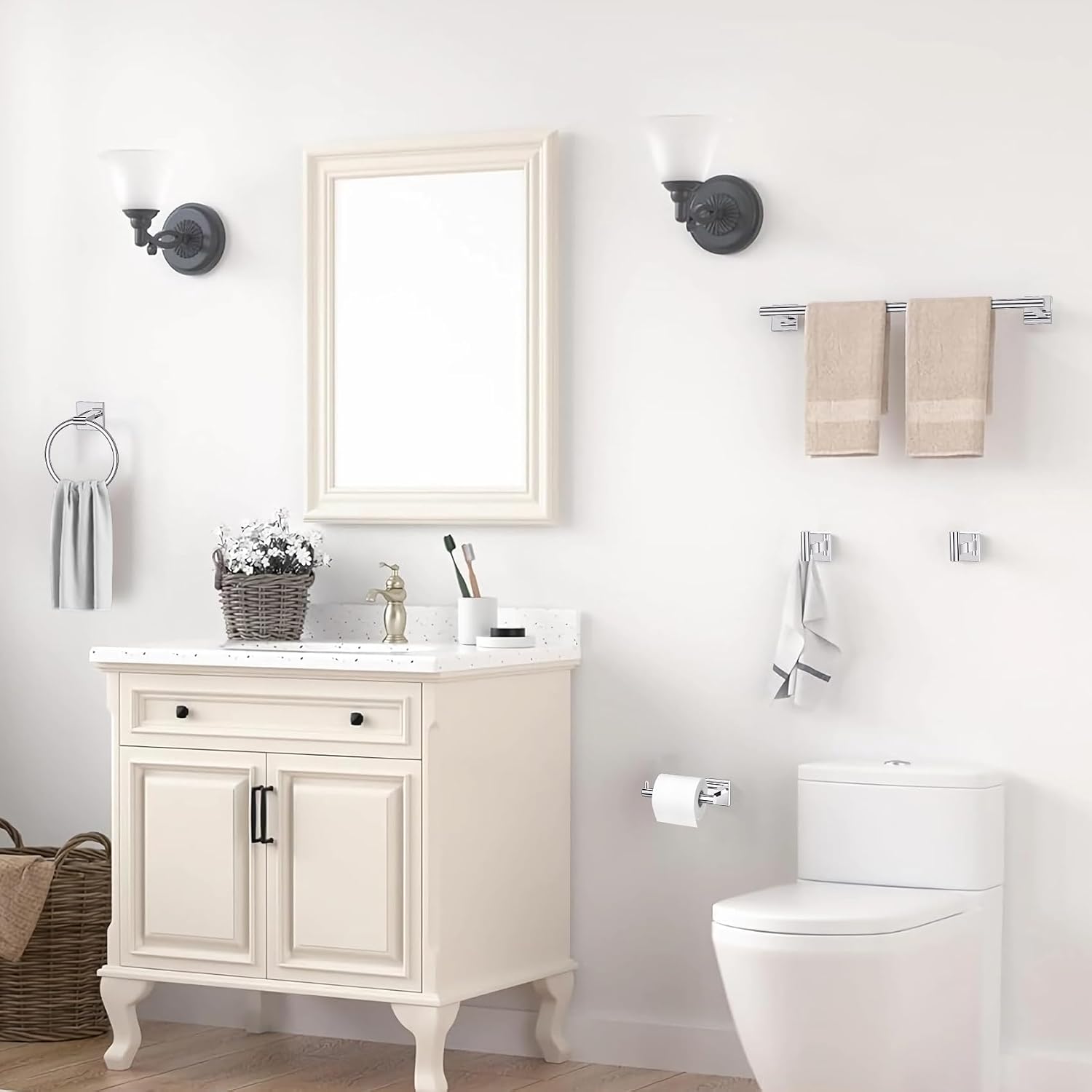 Thumbnail 6 de Bathroom Hardware Set with 23.6-Inch Towel Bar