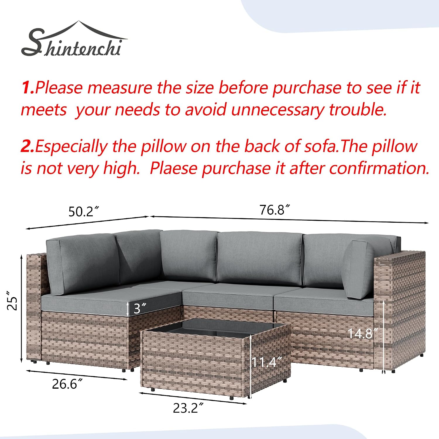 Detalle 1 de Shintenchi Patio Furniture Set, 5-Piece