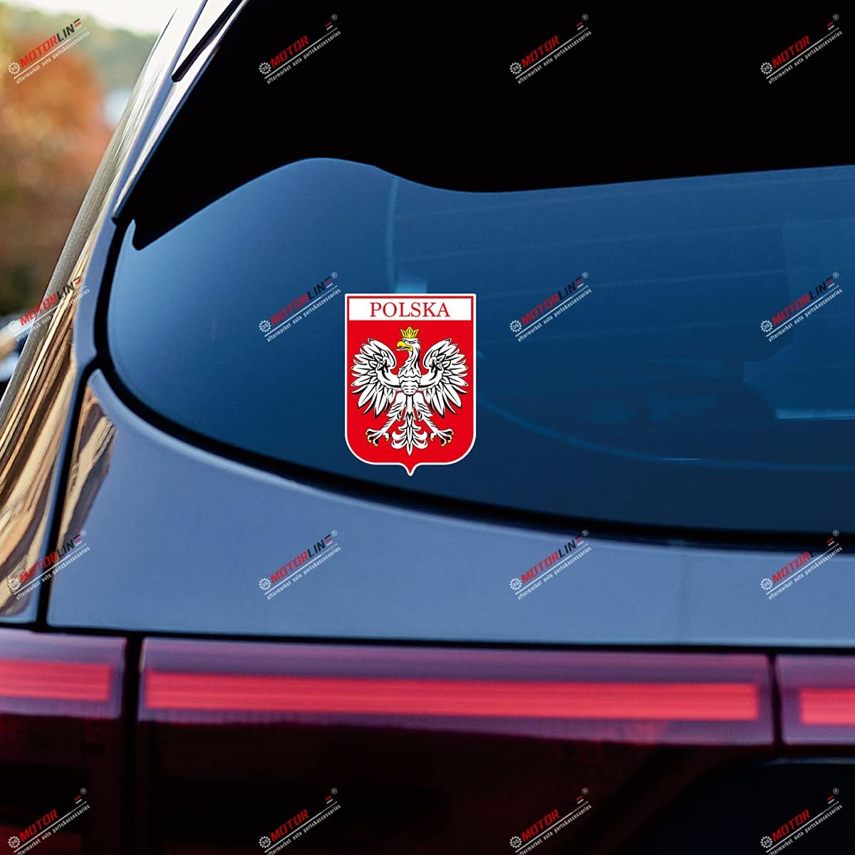 Detalle 2 de Polska coat of arms vinyl decal, 4 inches