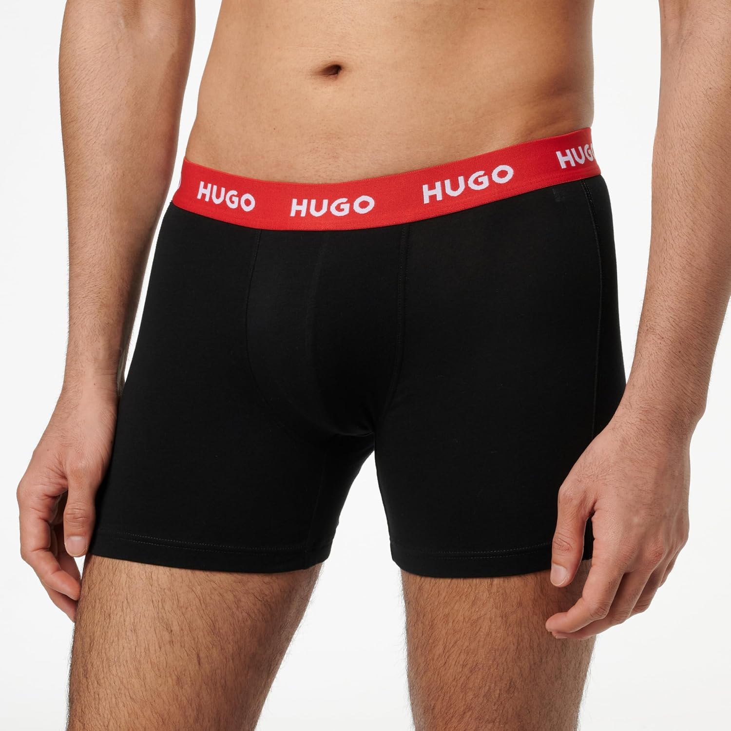 Detalle de Lot de 3 Boxers moulants avec logo en coton extensible