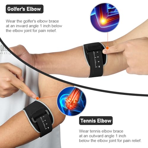 Thumbnail 6 de Fefod Coderas Epicondilitis: Cinta de codo con almohadilla 3D para tendinitis, ajustable y para golf/tenis