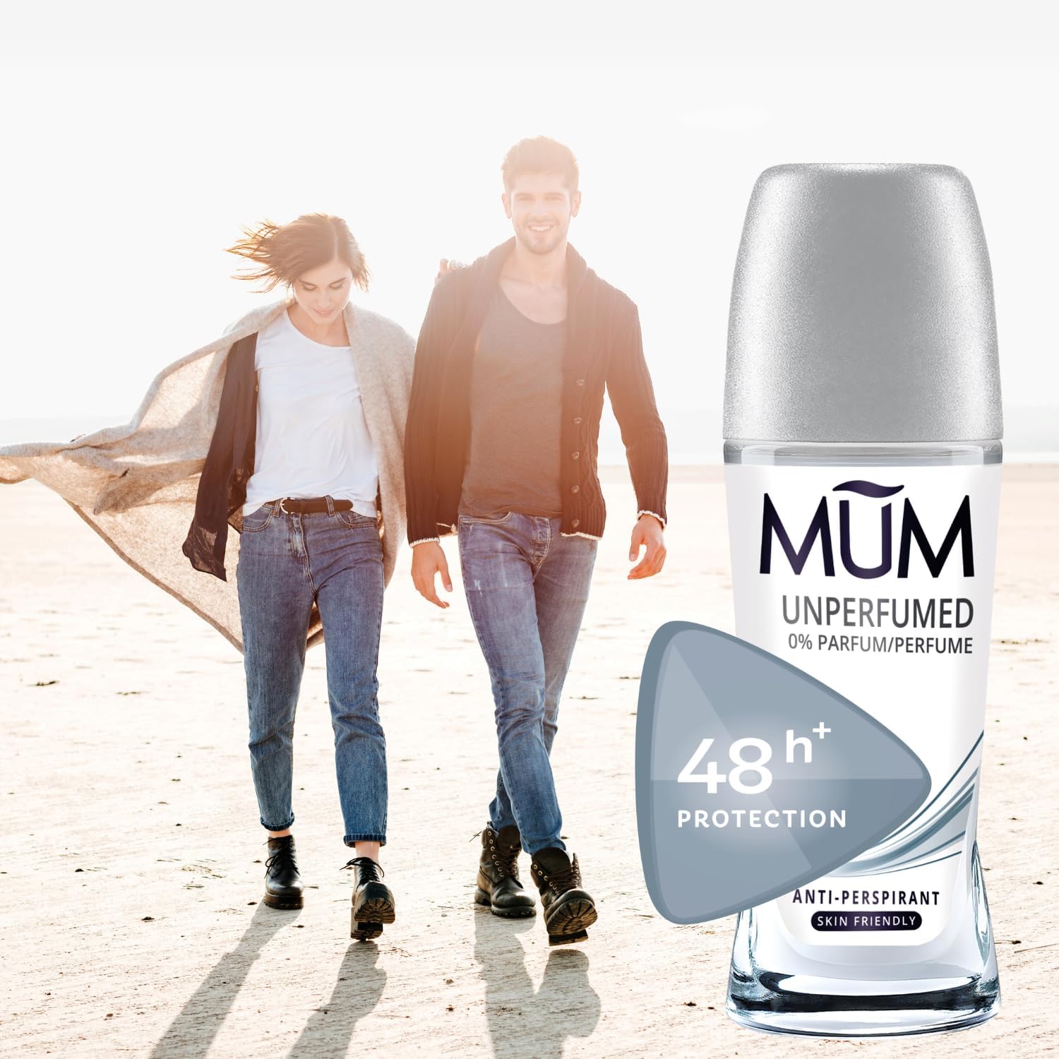 Detalle de Mum Unperfumed Roll On Deodorant (50 ml) – 6 Pack, Alcohol Free & Fragrance Free