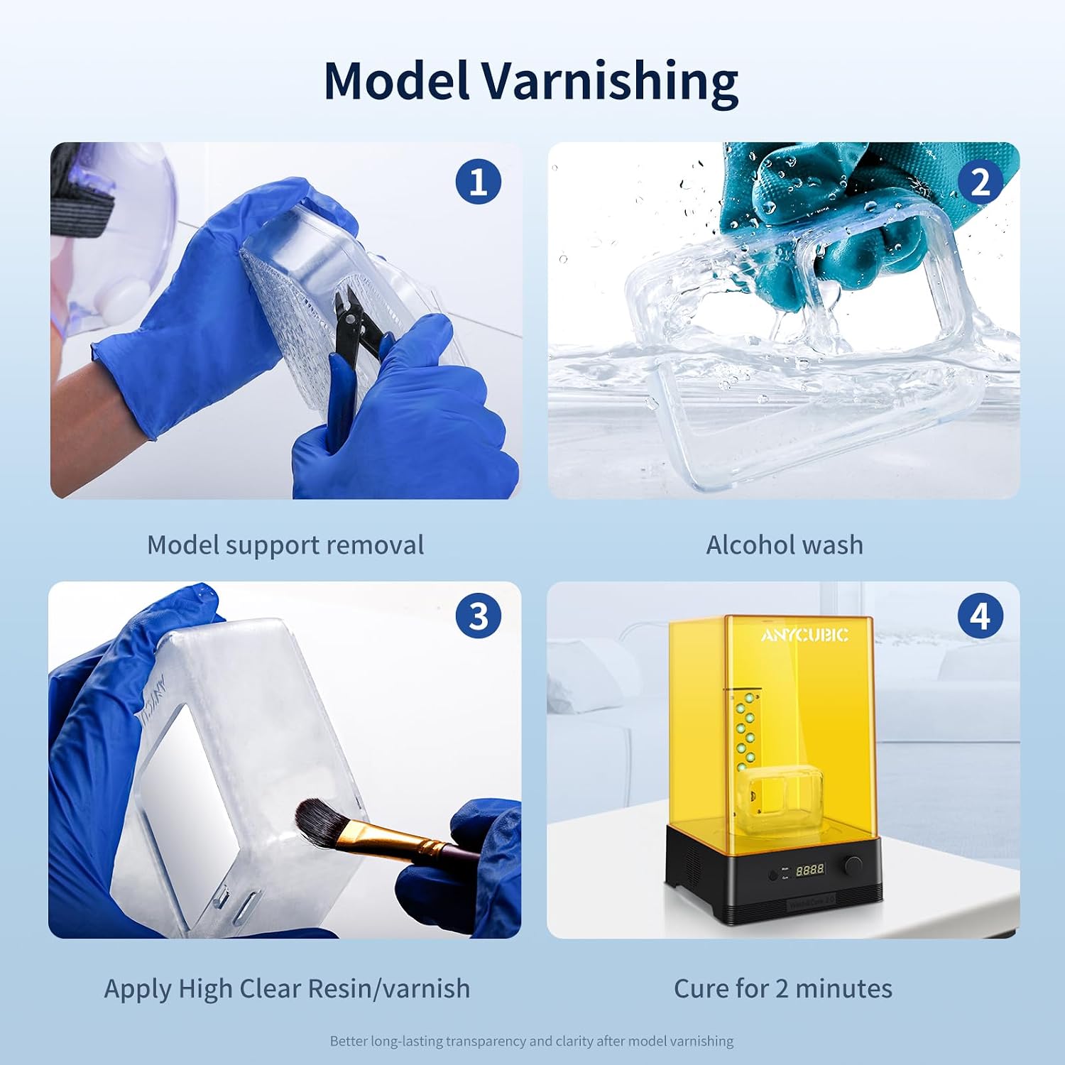 Detalle 2 de ANYCUBIC High Clear 3D Printer Resin 1kg 🖨