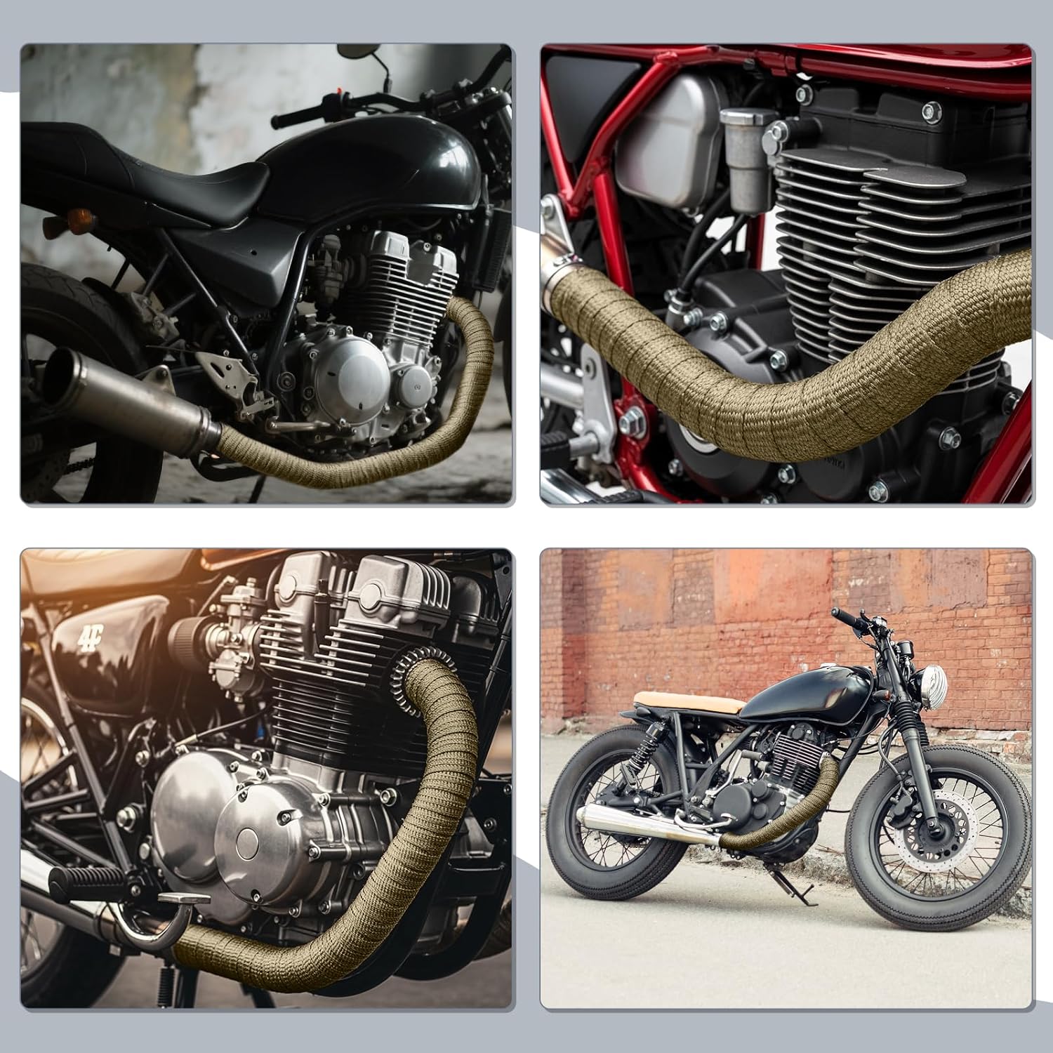 Thumbnail 4 de LIHAO Hitzeschutzband für Auspuff (5 cm x 5 m) inkl. Kabelbinder, Thermoband und Handschuhe