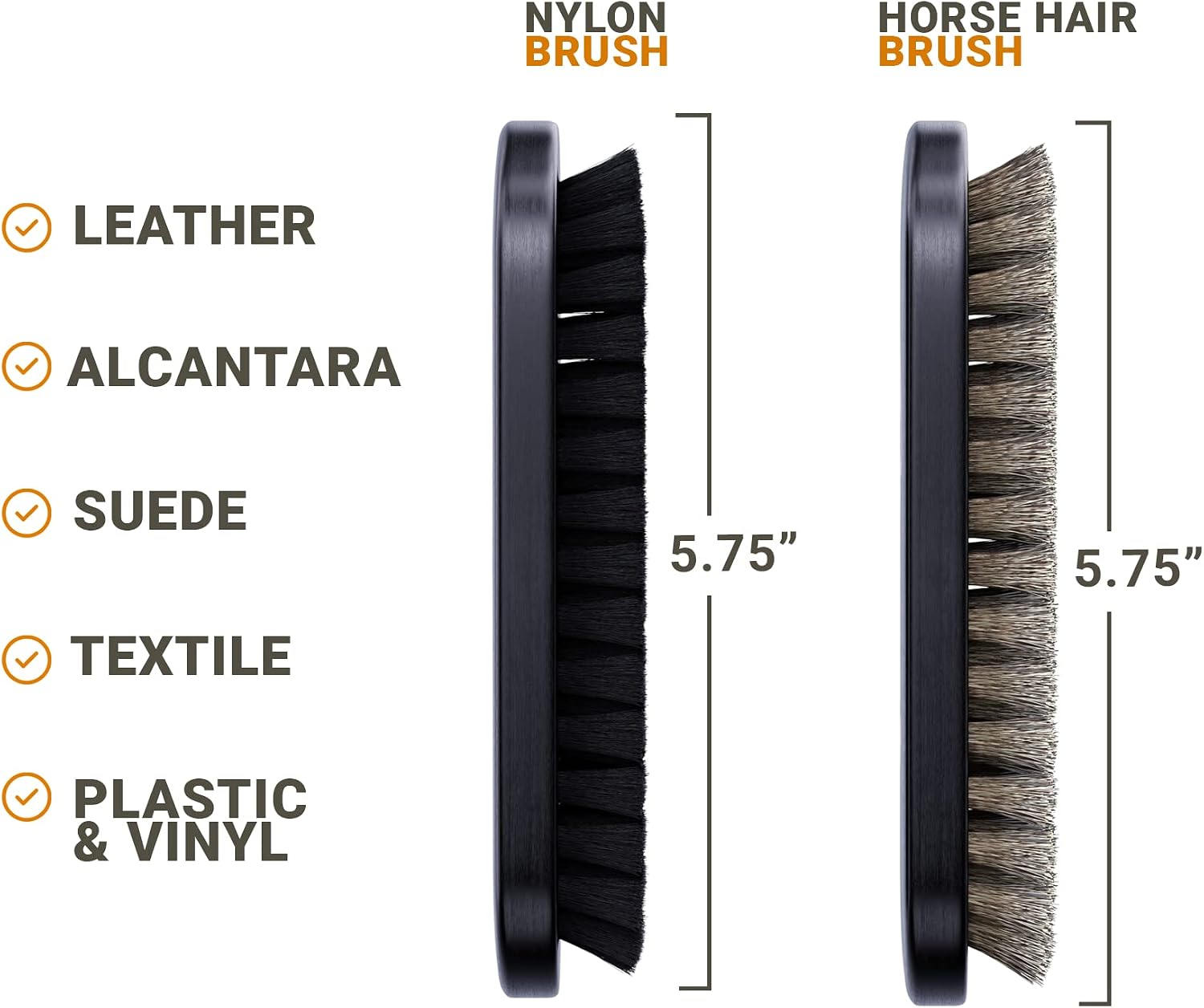 Detalle de PROPER DETAILING CO. レザー・アルカンターラ用ブラシセット 木製ハンドル 2本組