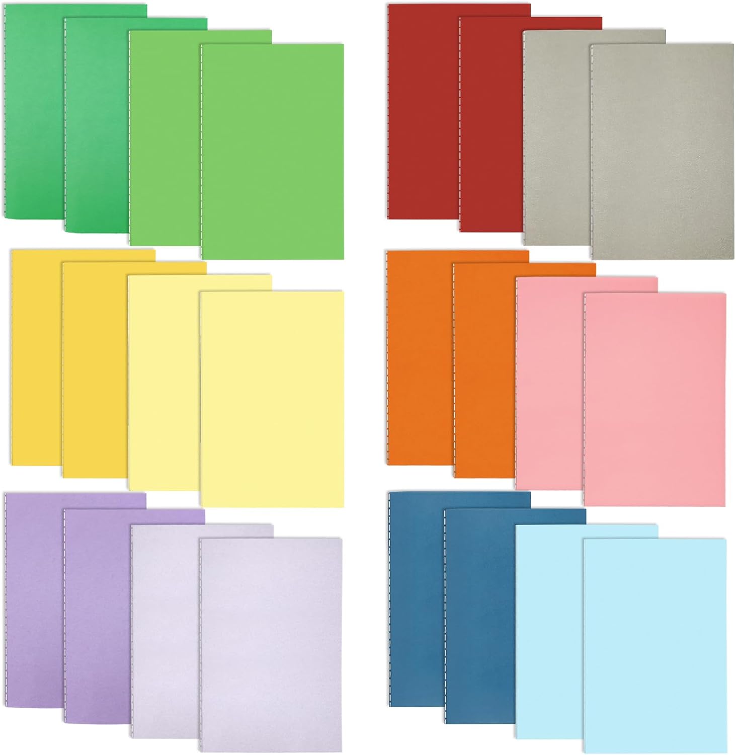 Detalle de DWIYITTN 24-Pack Mini Notebooks, 3.5 x 5 in, Lined, 12 Colours