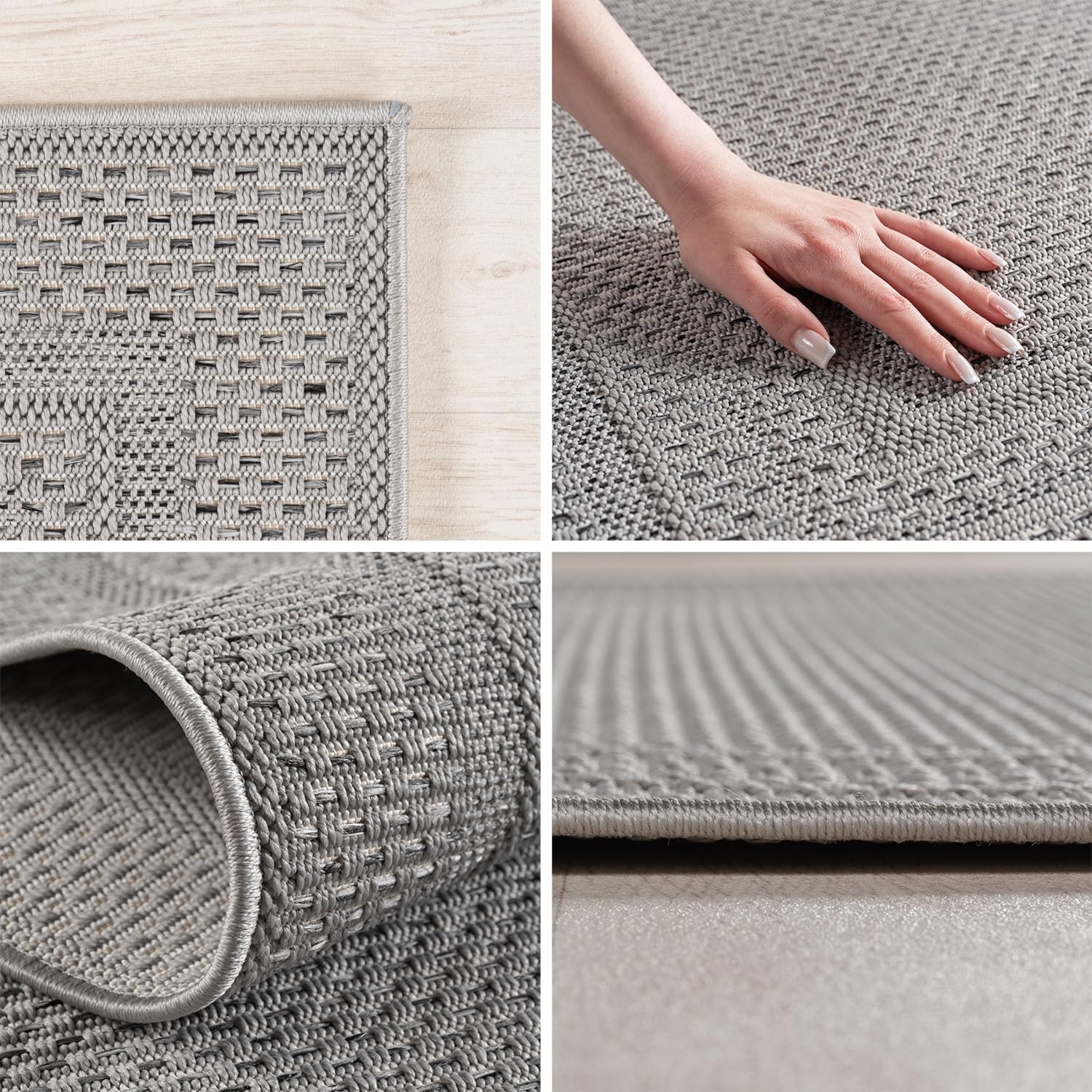 Thumbnail 1 de SIMPEX Outdoor Teppich Grau 200x290 cm – Wetterfest, UV-beständig und pflegeleicht