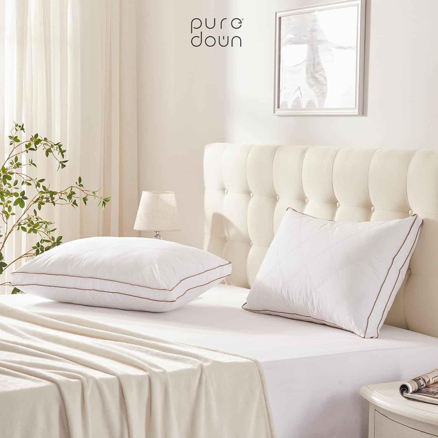 Thumbnail 5 de Puredown Goose Feather Pillows, Queen Size