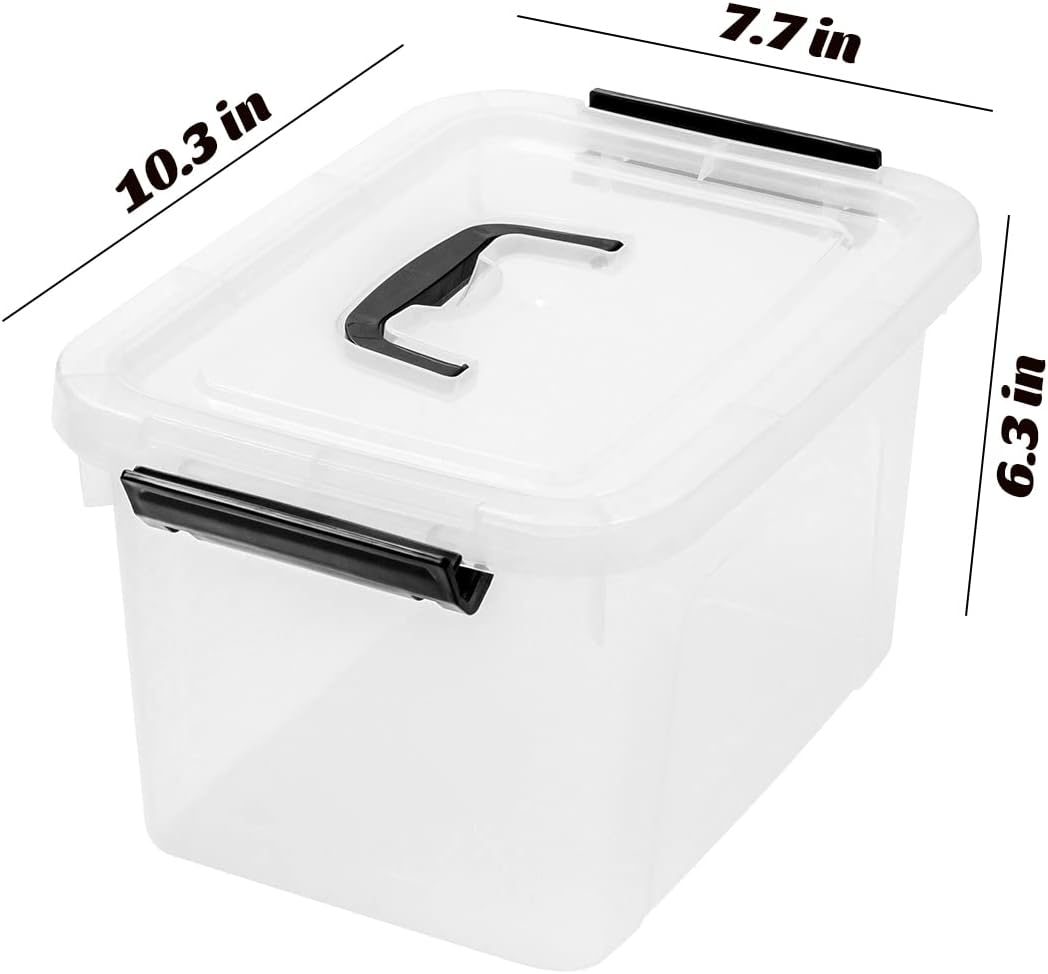 Detalle 2 de JUJIAJIA 6 Quart Clear Storage Box pack