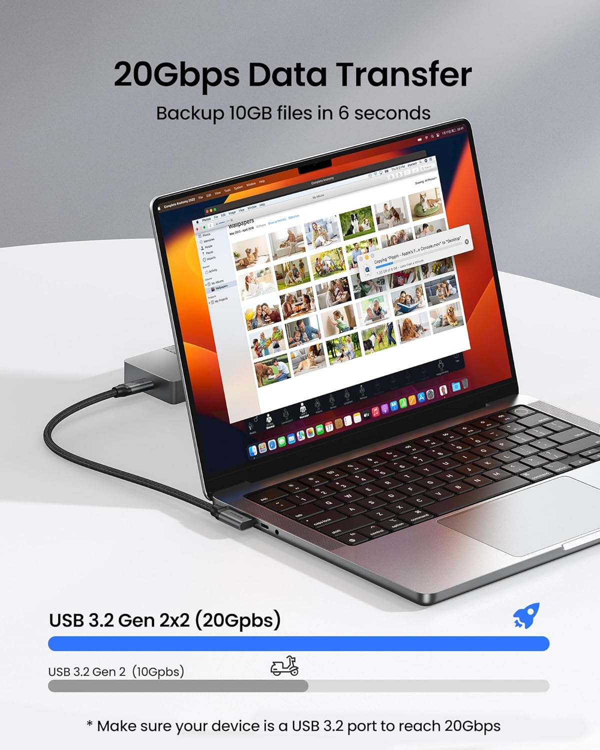 Detalle 2 de Silkland USB C cable 240W 3.3FT