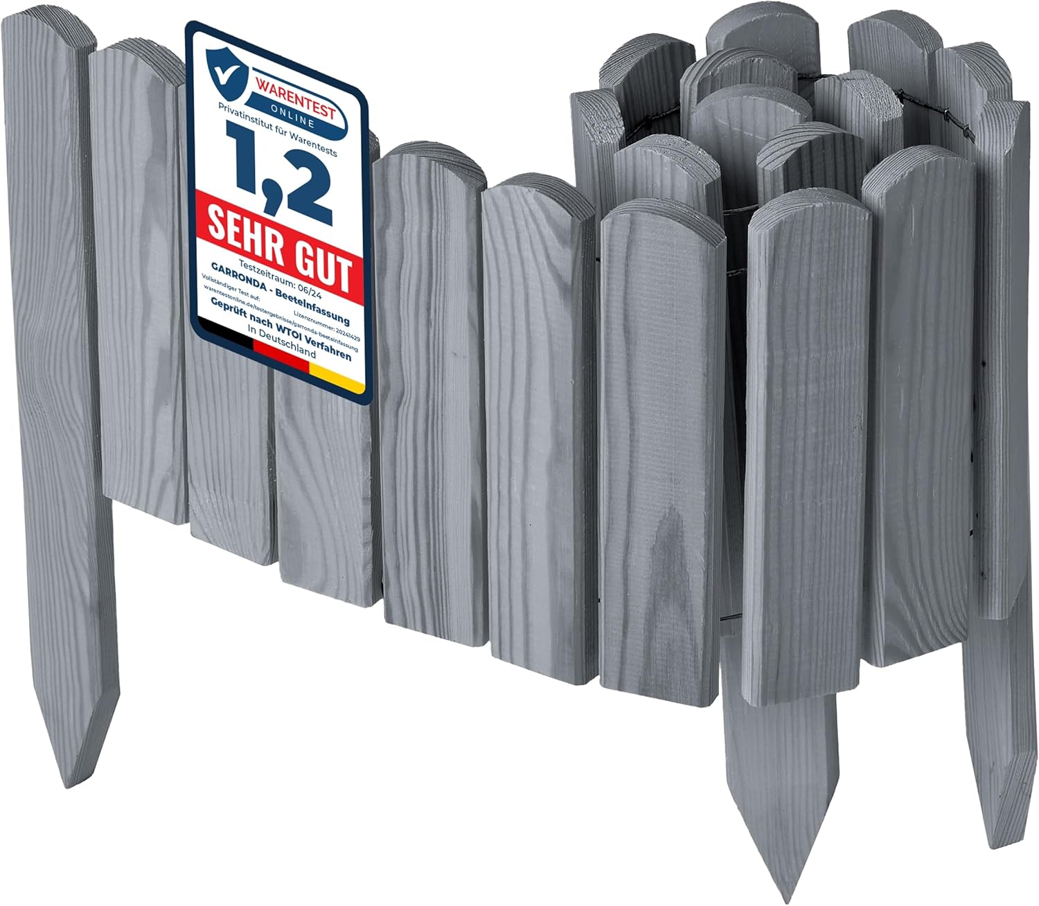 Thumbnail 6 de Garronda GD-0148 : bordure de jardin en bois (Graphite) 100 cm, hauteur 10 cm