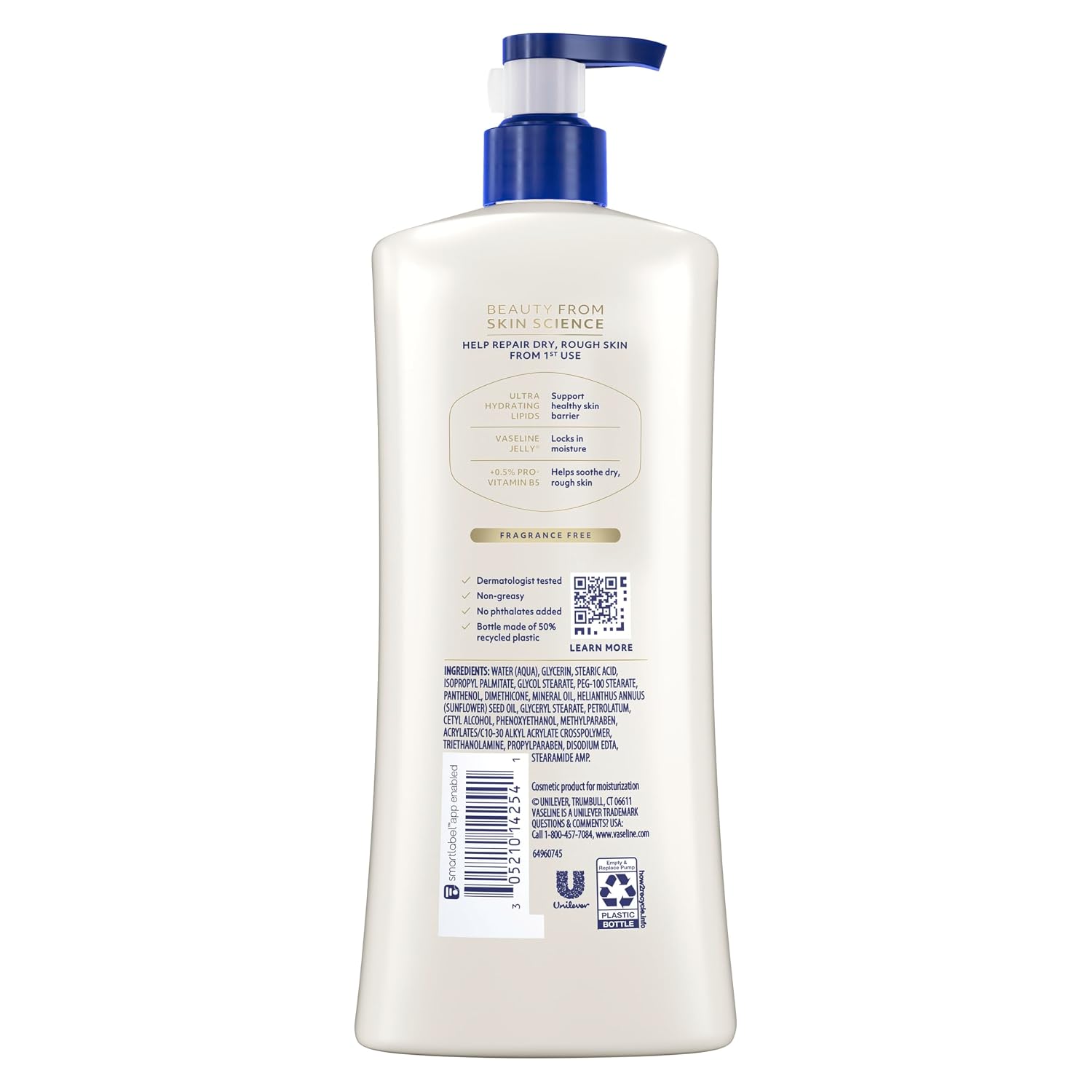 Detalle de Vaseline Advanced Repair 10305210142548 Body Lotion, Unscented, 32 oz