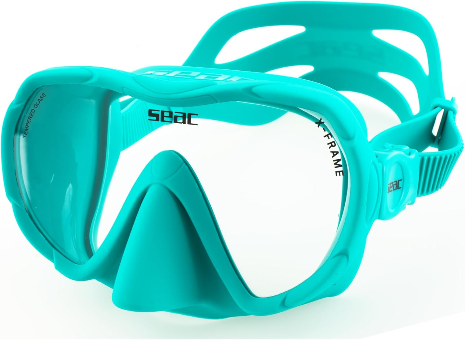 Thumbnail 1 de SEAC X-Frame masque de plongée sans cerclage en silicone, mono-hublot en verre trempé