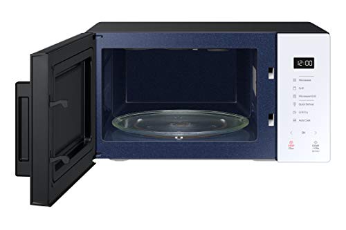 Detalle de Samsung MG23T5018CW: Microondas con Grill 23 L, cerámica Enamel y ahorro Eco
