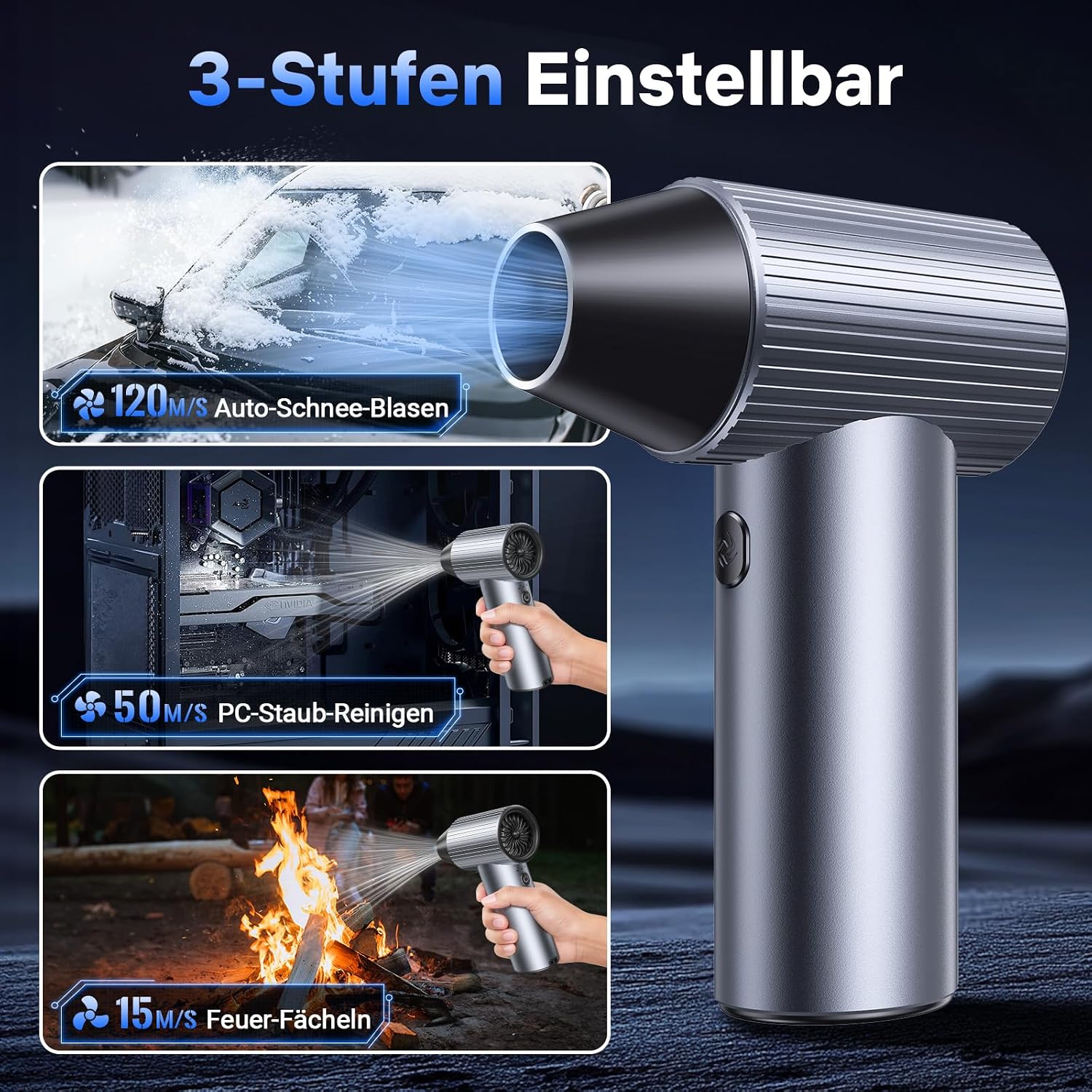 Detalle 2 de Solareye Druckluft Compressed Air Duster 7500mAh