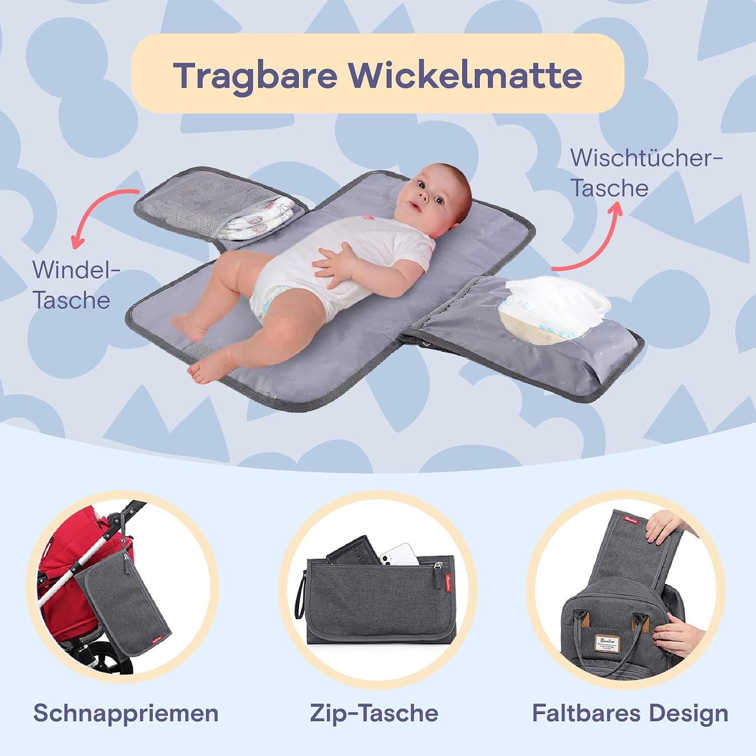 Thumbnail 3 de RUVALINO Baby Wickelrucksack 43,1 cm