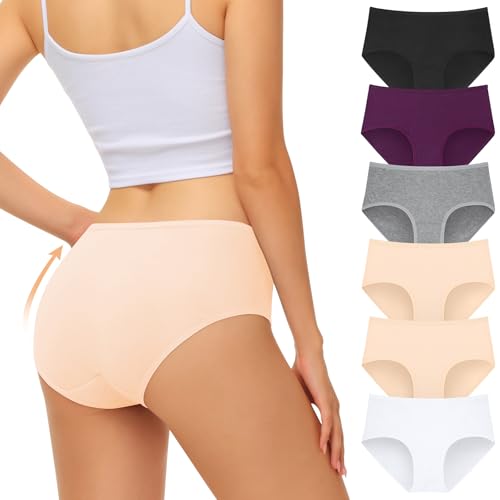 Detalle de FALARY Bragas Mujer Suave: cintura media, transpirables y sin etiquetas
