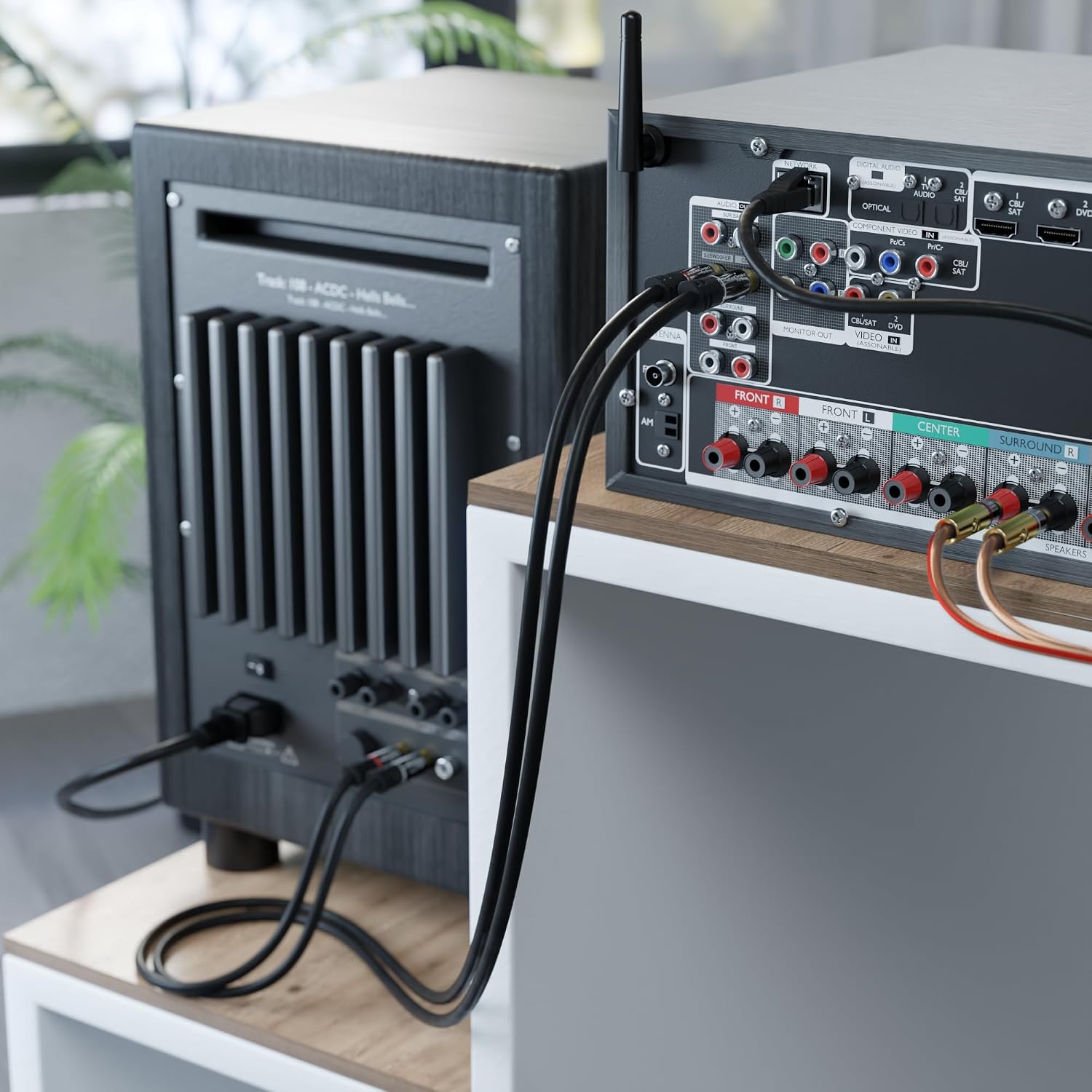 Detalle de KabelDirekt – Cavo RCA 3 m, audio stereo 2 x 2 Cinch con doppia schermatura, alta qualità e resistenza